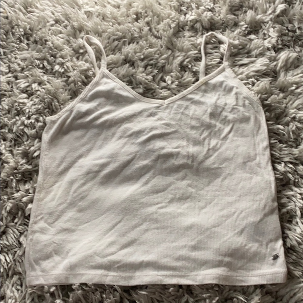 White basic crop top tank 🤍